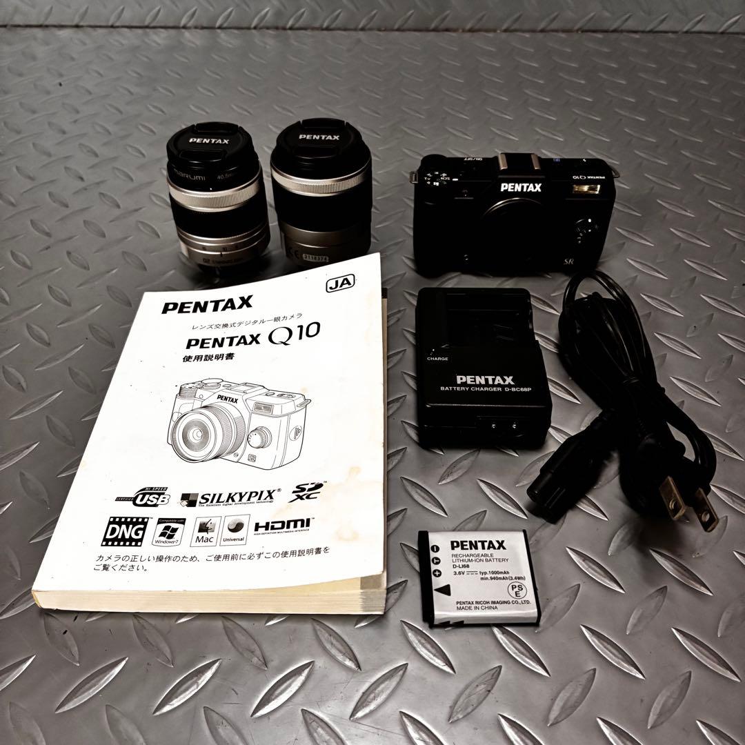 【美品】PENTAX Q10 ミラーレス デジタルカメラ レンズ2本セット