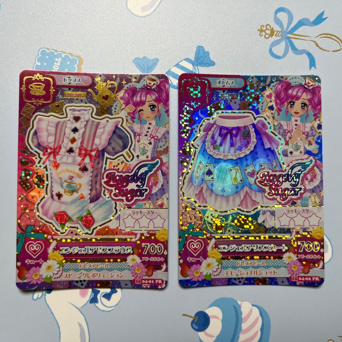 アイカツカード エンジェルアリスブラウス/スカート プレミアム2枚